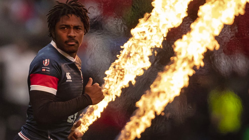 Sportbilder des Tages. Kevon Williams betritt den Platz ...