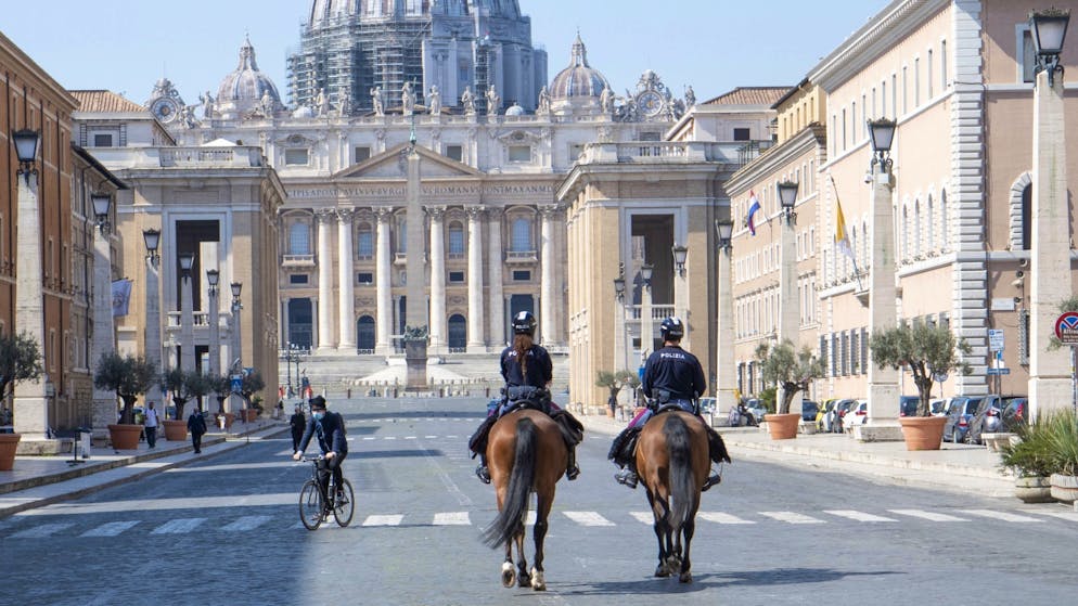 Berittene Polizeipatrouille in Rom. (Archivbild)
