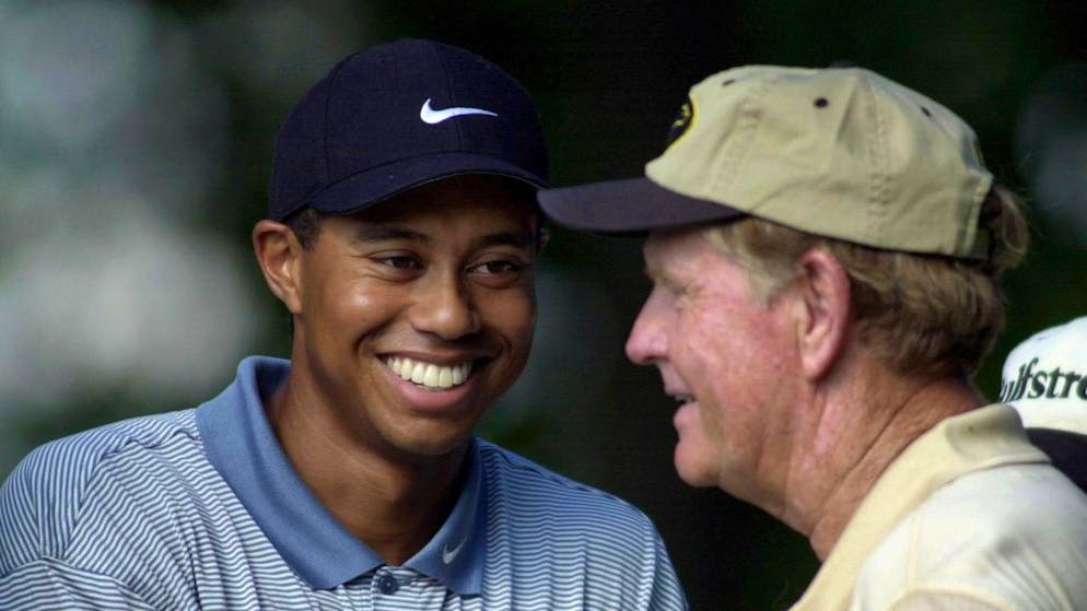 Die zwei ganz Grossen des Golfsports vereint: Tiger Woods und Jack Nicklaus.