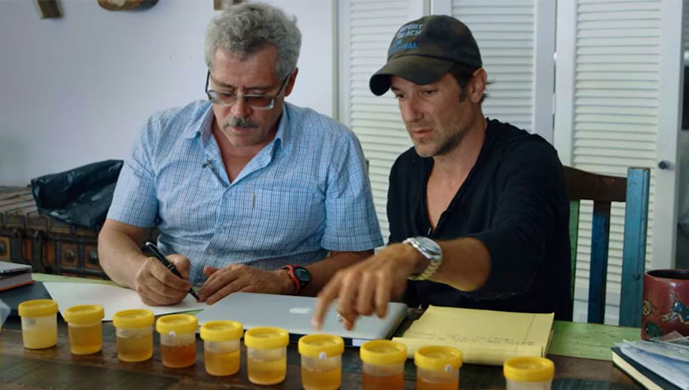 Rodschenkow (links) und Fogel im Mai 2015 bei der Arbeit in Los Angeles. 