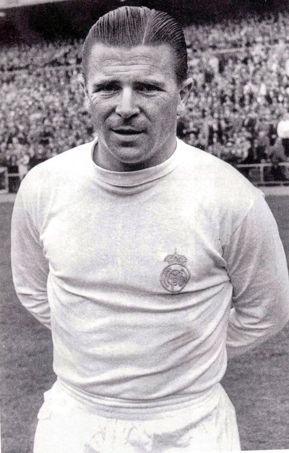 Puskas con la maglia del Real Madrid