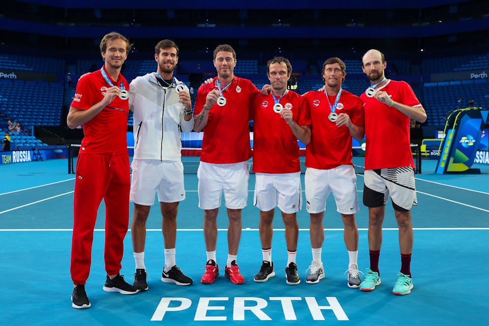 Squadra Russa di Davis, gennaio 2020. Marat Safin è il terzo da sinistra