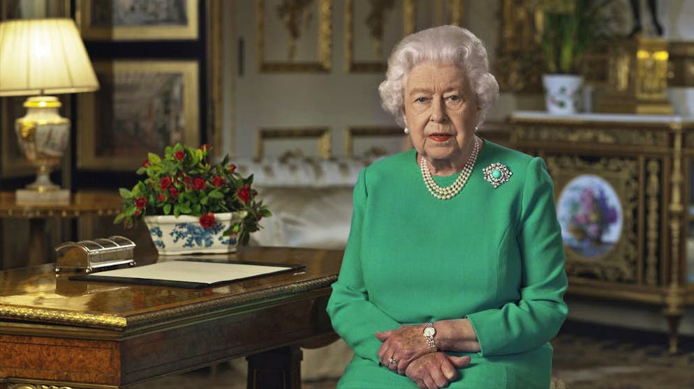 La Regina, il 5 aprile 2020, a Buckingham Palace.