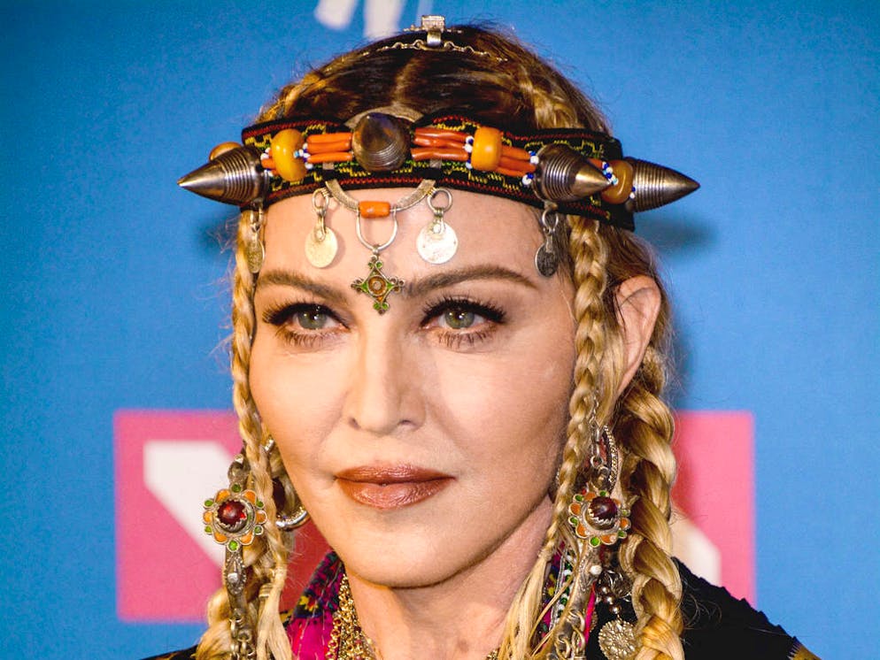 Press Room of the 2018 MTV Video Music Awards, held at Radio City Music Hall in New York City.

Featuring: Madonna
Where: New York City, New York, United States
When: 20 Aug 2018
Credit: Stefan Jeremiah/WENN.com