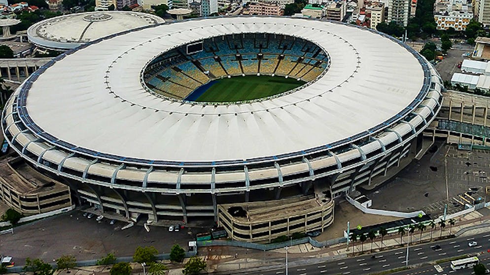 Provisorisches Spital im Maracanã-Stadion