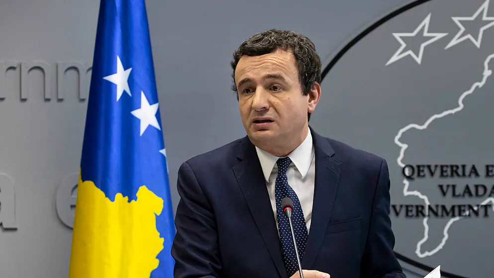 Il premier ad interim Albin Kurti
