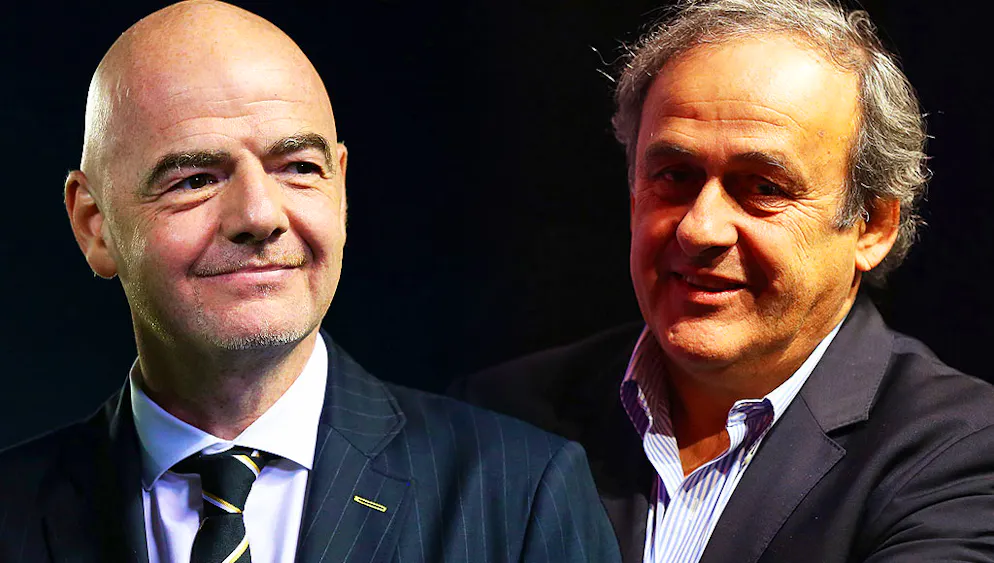 Infantino, sinistra, e Platini sono ai ferri corti.