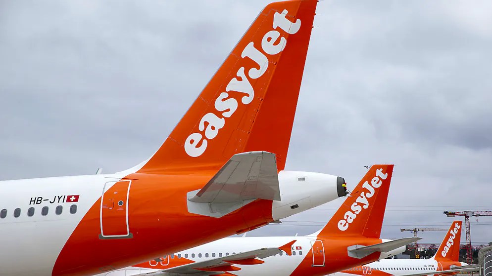 Velivoli di easyJet «parcheggiati» a Ginevra nell'attesa di riprendere a volare.