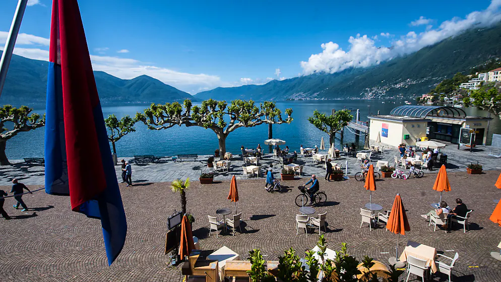 Il lungolago di Ascona il 17 maggio.