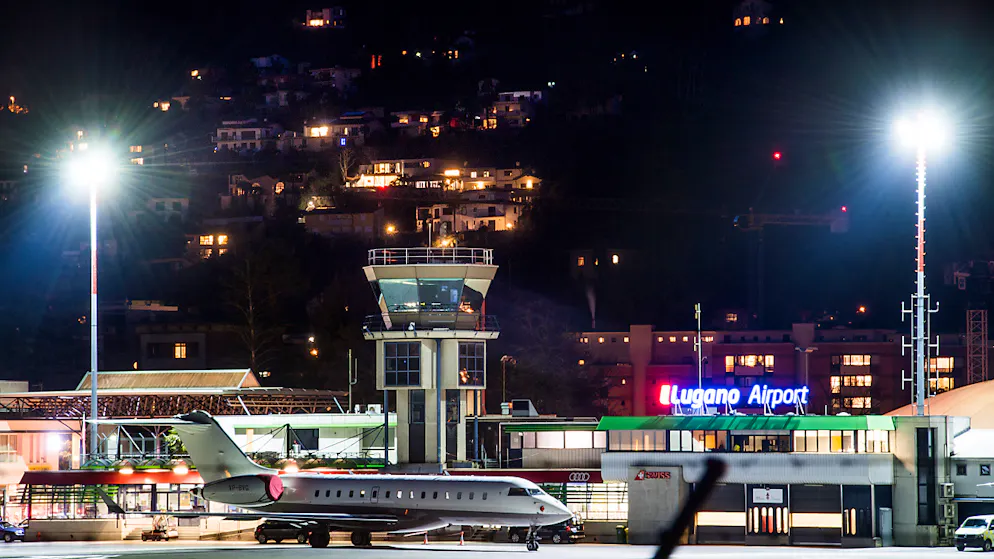 Lo scalo aeroportuale di Lugano/Agno.