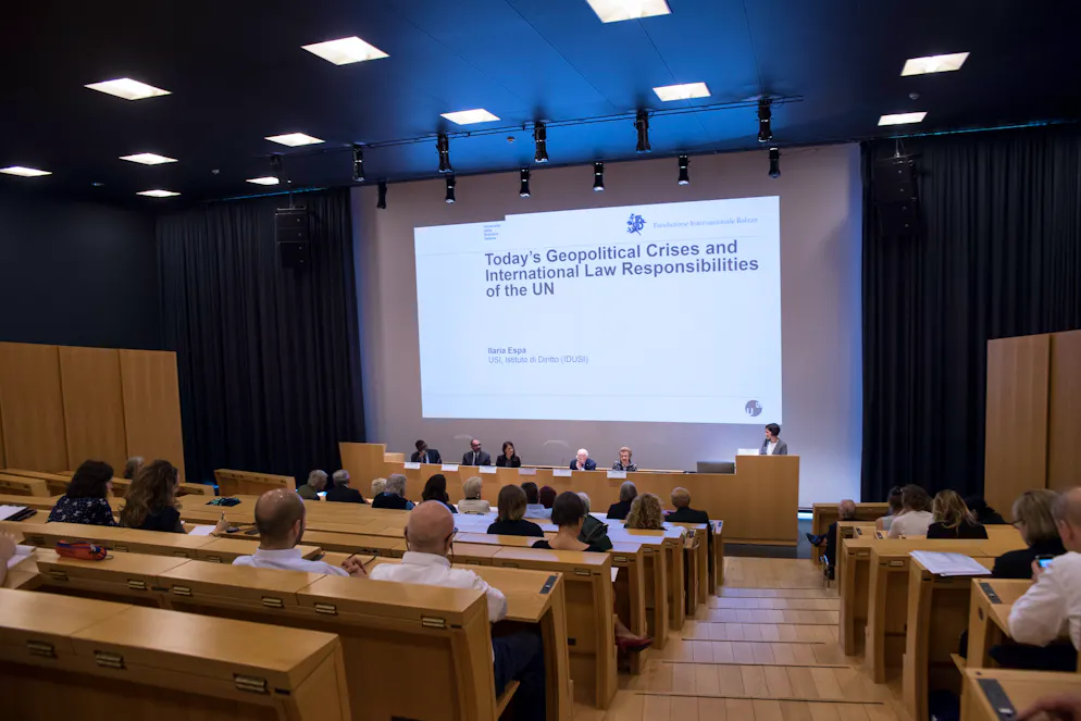 L'auditorium dell'USI durante una conferenza. (Archivio)