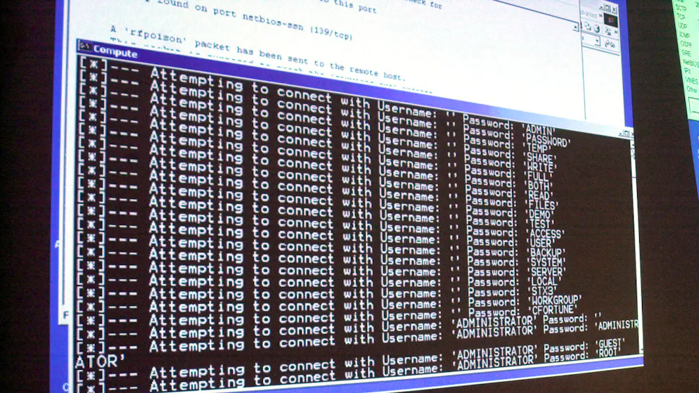 Un attacco alle password simulato su un computer dell'Università Norwich.