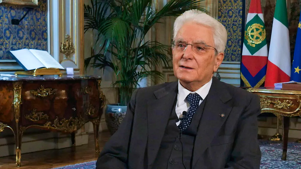Il presidente della Repubblica italiana Sergio Mattarella