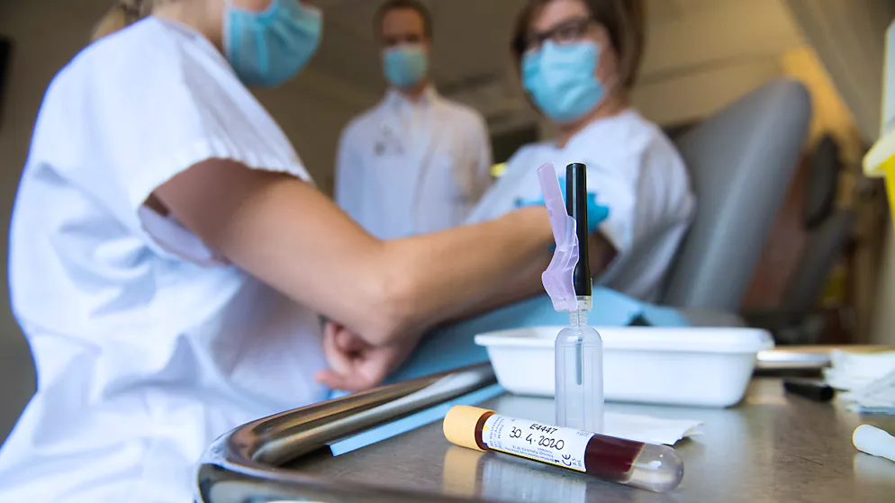 A Lugano prelievi di sangue per controllare la positività al virus.