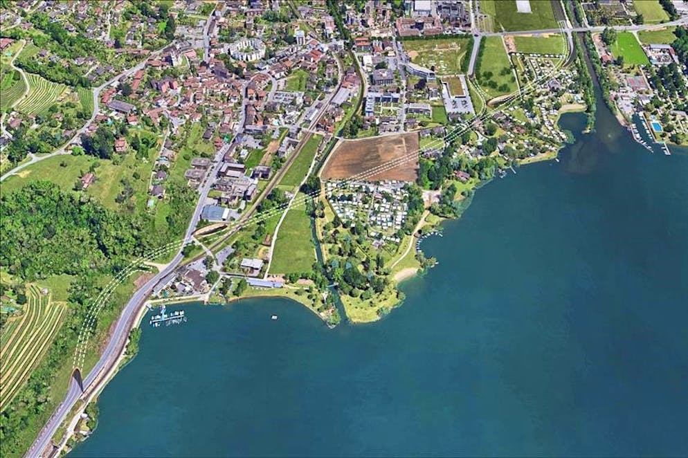 La zona interessata dai lavori