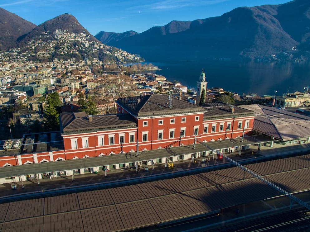 La Stazione di Lugano vista dall'alto
