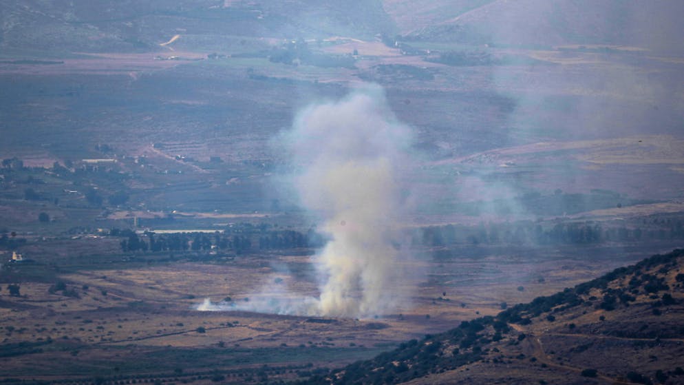 Nube di fumo vicino alla frontiera tra Israele e Libano