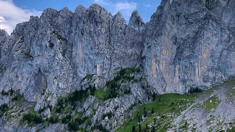 Il luogo della scivolata fatale.