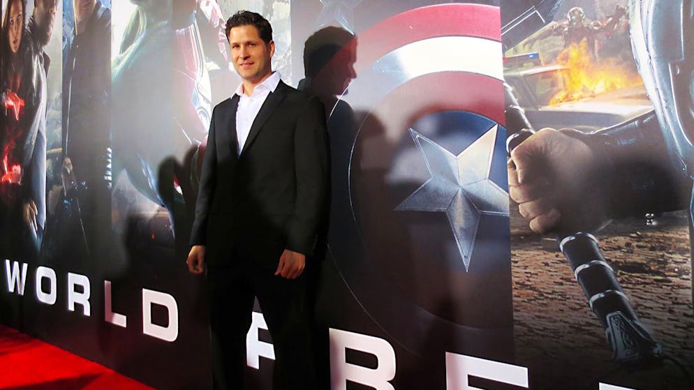 Raffael Dickreuter: Entrepreneur in L.A.. Wie sieht wohl seine Action-Sequenz im fertigen Film aus? Raffael Dickreuter an der «Avengers»-Premiere in Hollywood.   <br>