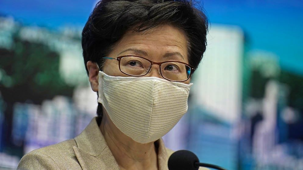 La governatrice di Hong Kong Carrie Lam.