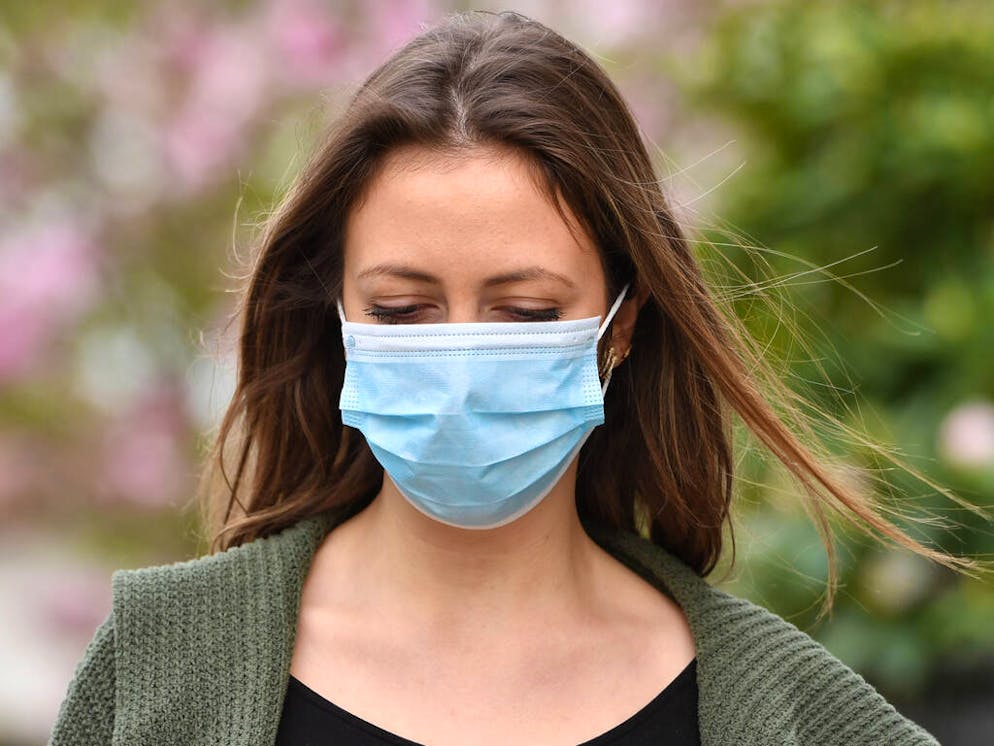 Topic image Corona: A young woman with protective mask, face mask, community mask, close up, portrait, portrait, portrait on April 24th, 2020.

Where: Munich, Bayern, Germany
When: 24 Apr 2020
Credit: FrankHoermann/SVEN SIMON/DPA/Cover Images

**ONLY AVAILABLE FOR PUBLICATION IN THE UK AND USA**