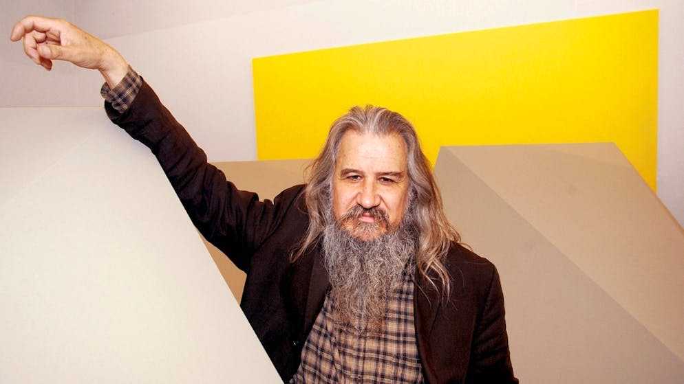 L'artiste Olivier Mosset (ici en 2003) est notamment célèbre pour ses cercles, devenus sa signature au fil du temps. Entre 1966 et 1974, il en a peint entre 150 et 200 (archives).