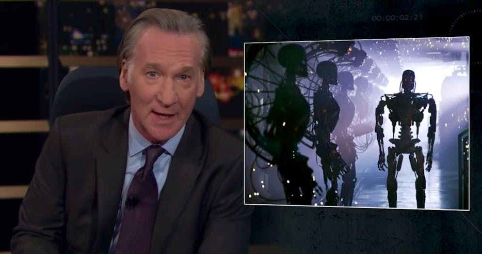 Bill Maher compare la politique du pouvoir à des Terminators qui construisent de plus en plus de robots.