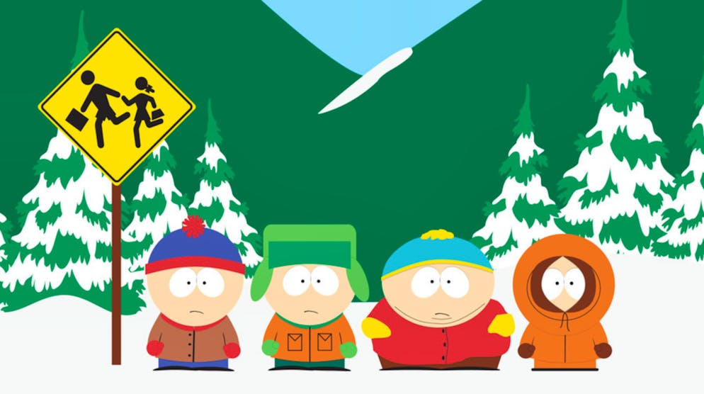 «South Park» macht sich über Harry und Meghan lustig. Hier sieht man die «South Park»-Hauptfiguren: Stan, Kyle, Cartman und Kenny.