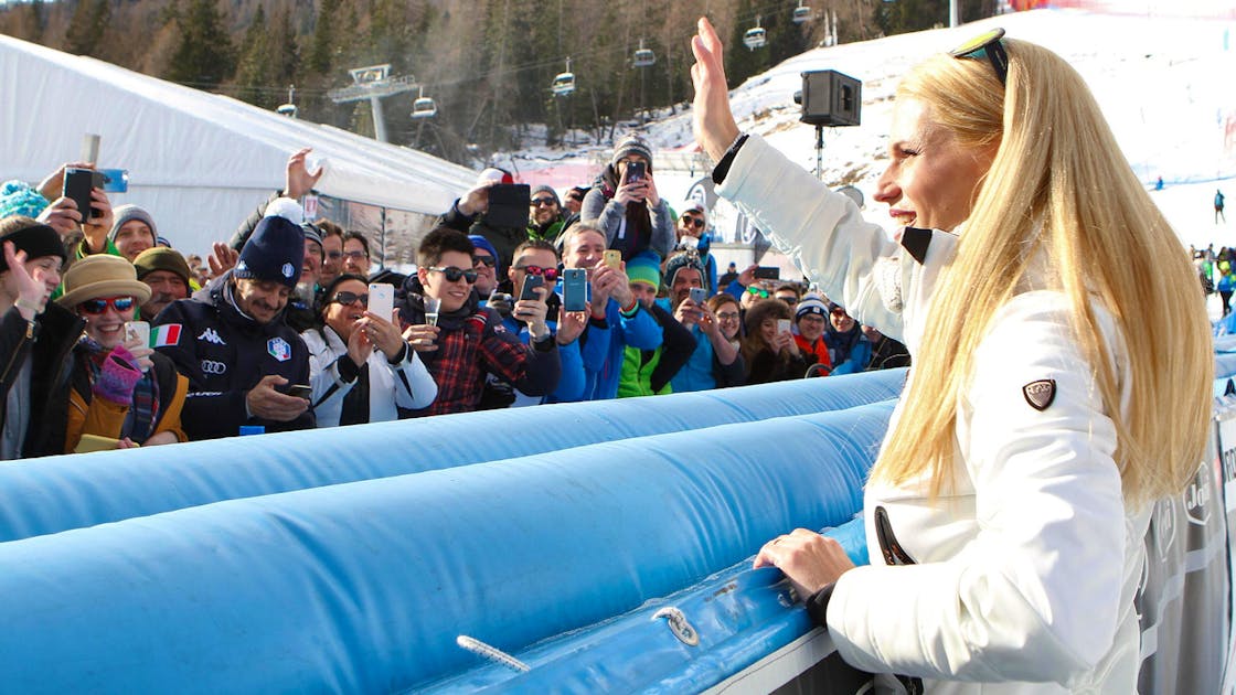 WM in Cortina d'Ampezzo mit Zuschauern am Pistenrand