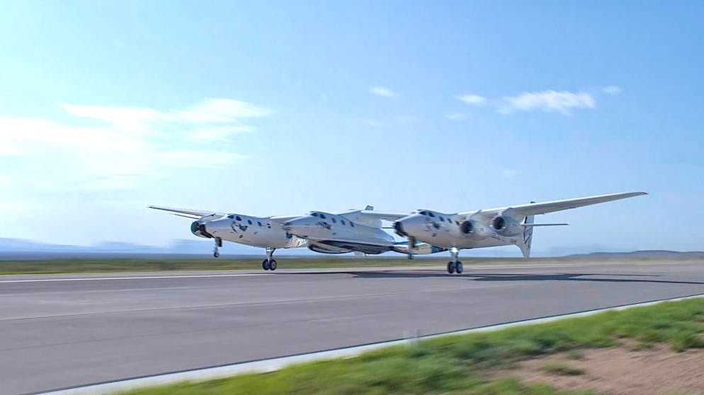 Die «Unity» wurde von einem Mutterflugzeug in eine Höhe von etwa 14 Kilometern gebracht.
