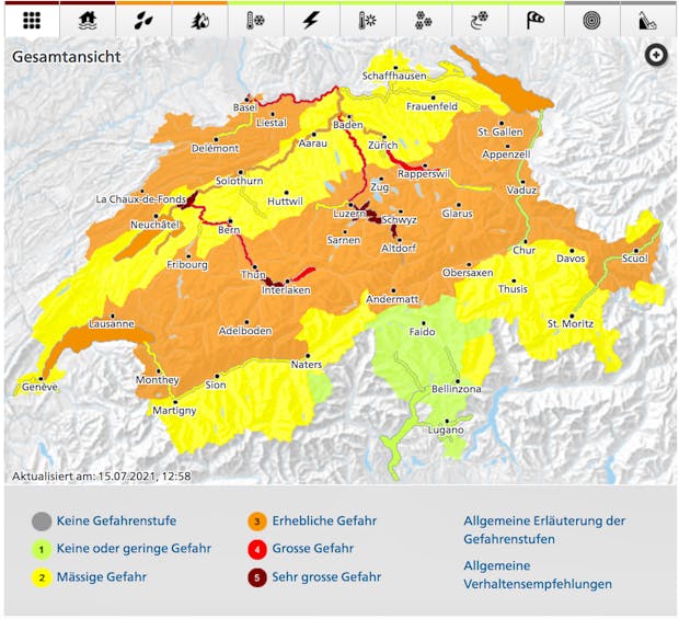 Übersicht. Achtung, hier herrscht Hochwasser.