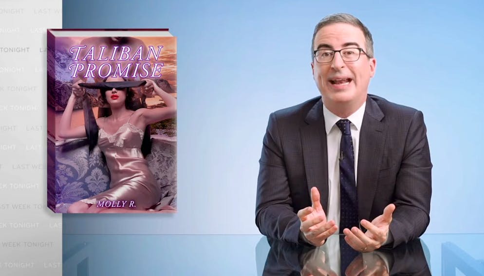 «Taliban-Versprechen» höre sich wie Scheisse an – oder wie ein billiger Kitsch-Roman, meint John Oliver.