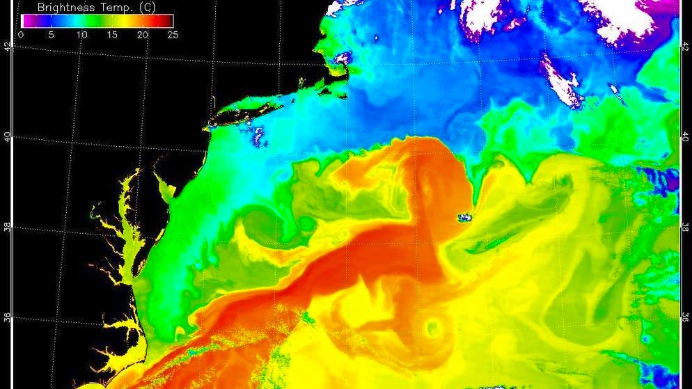 La Corrente del Golfo fa parte della corrente di ribaltamento atlantica (AMOC), che ha perso stabilità a causa del riscaldamento globale. (Immagine simbolica)