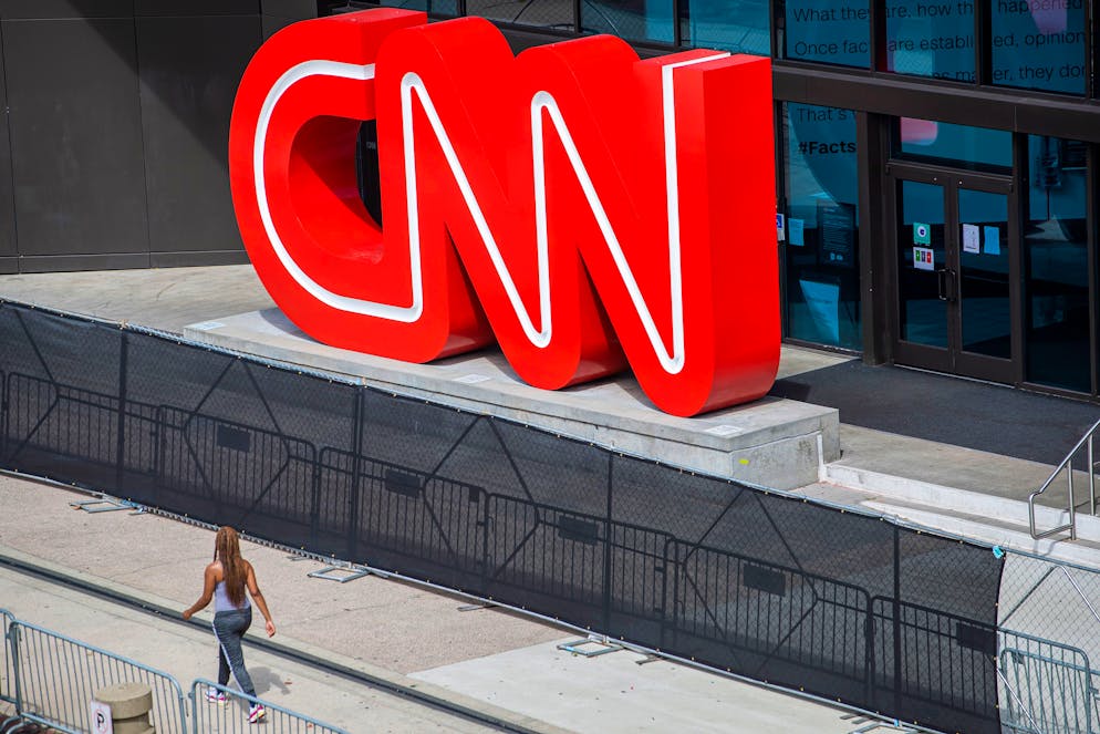 epa08518586 The landmark CNN Center building, in Atlanta, Georgia, USA, 30 June 2020. AT&T and WarnerMedia, which owns Cable New Network (CNN), announced plans to sell the CNN Center, according to media reports. CNN and other affiliates would not leave the building for about five years, according to the reports. EPA/ERIK S. LESSER