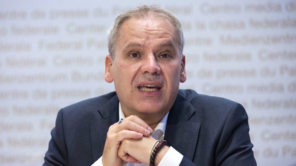 Patrick Mathys, Leiter Sektion Krisenbewaeltigung und internationale Zusammenarbeit BAG, spricht währen einer Medienkonferenz zur aktuellen Situation des Coronavirus. (Archiv)