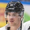 Luganos Mirco Mueller waehrend eines Trainings des HC Lugano, am Montag, 2. August 2021, in Lugano. (KEYSTONE/Ti-Press/Pablo Gianinazzi)