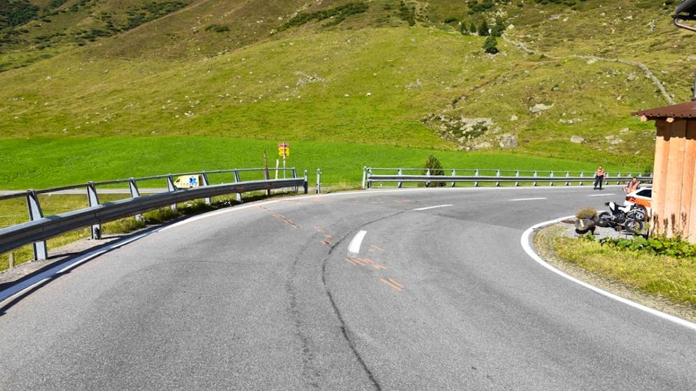La curva dove è avvenuto l'incidente.