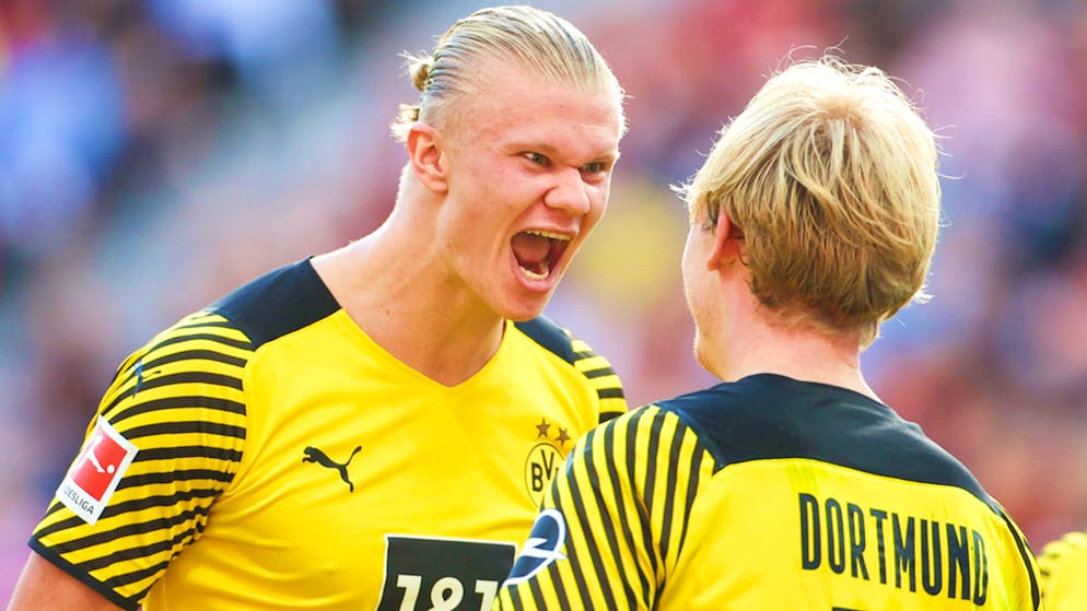 Auteur d'un doublé, Erling Haaland a joué les sauveurs pour les Borussia Dortmund.