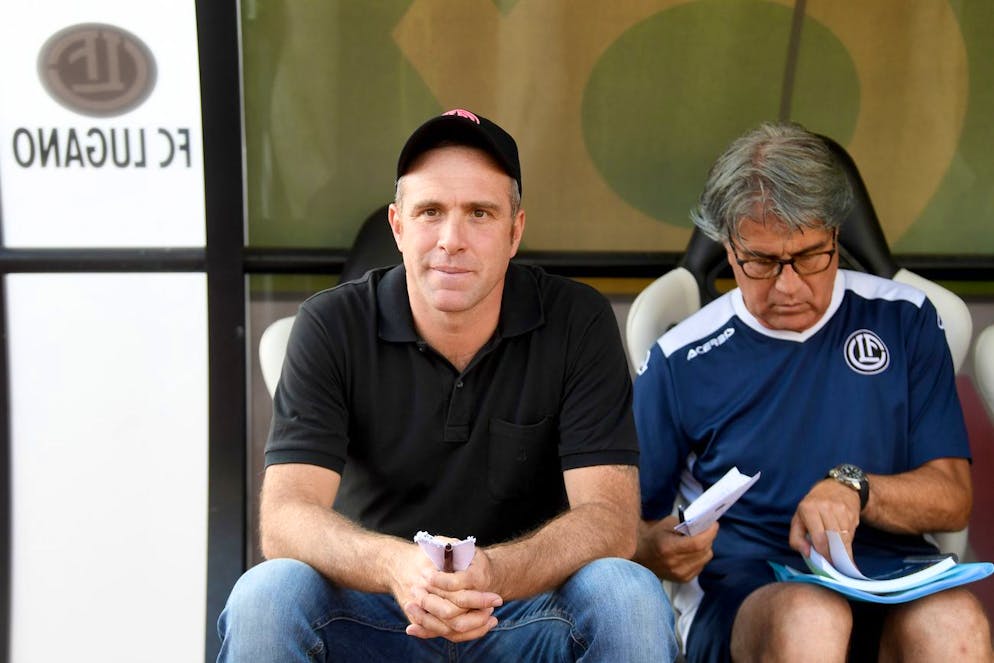 Mattia Croci Torti (sinistra) e Carlo Ortelli durante la sfida tra Lugano e Basilea