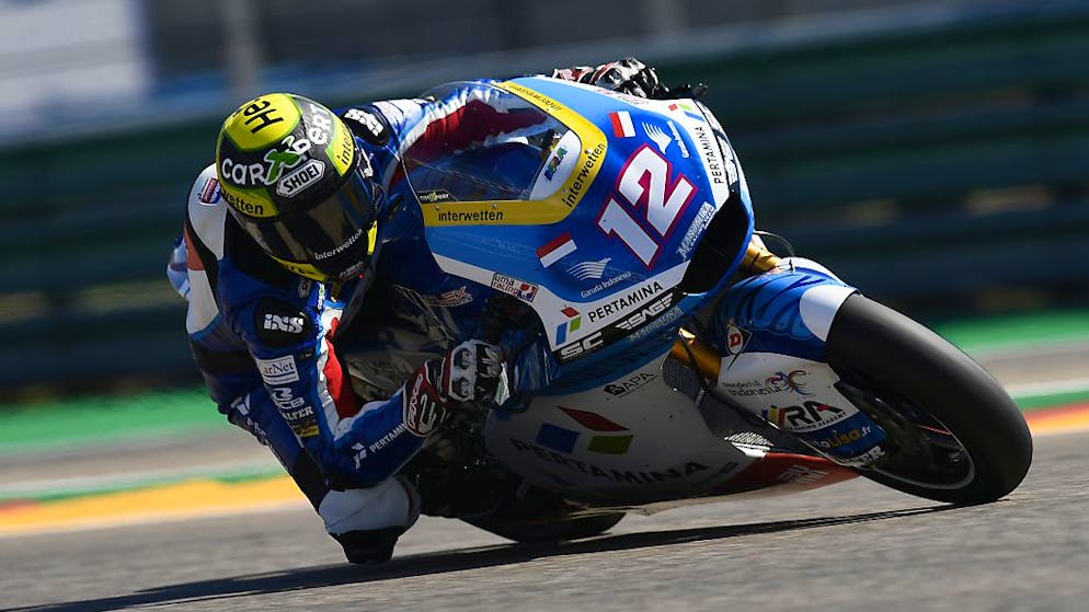 Da wars noch trocken: Im Regentraining vom Freitag in Misano war Tom Lüthi aber schneller als alle anderen