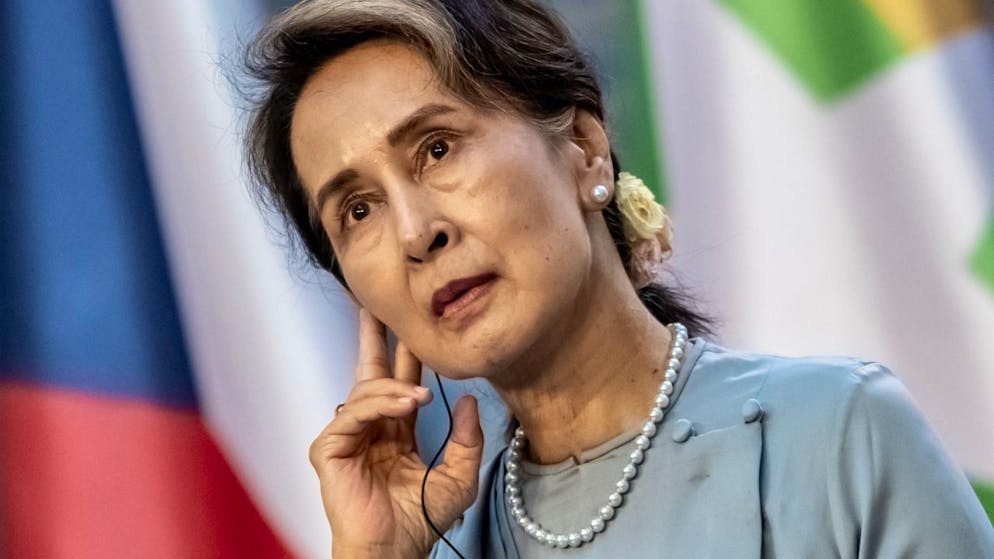 Aung San Suu Kyi in una foto d'archivio.