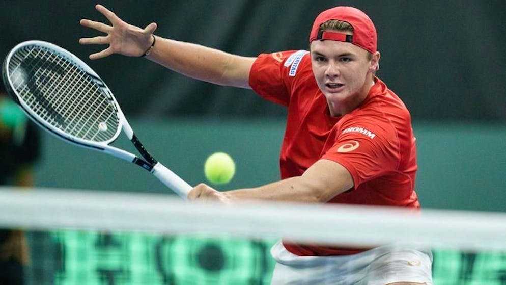 Dominic Stricker ha vinto la sua prima partita di Coppa Davis.
