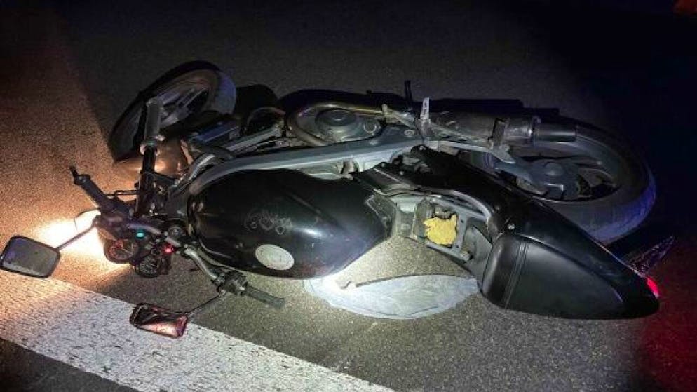 La moto incidentata
