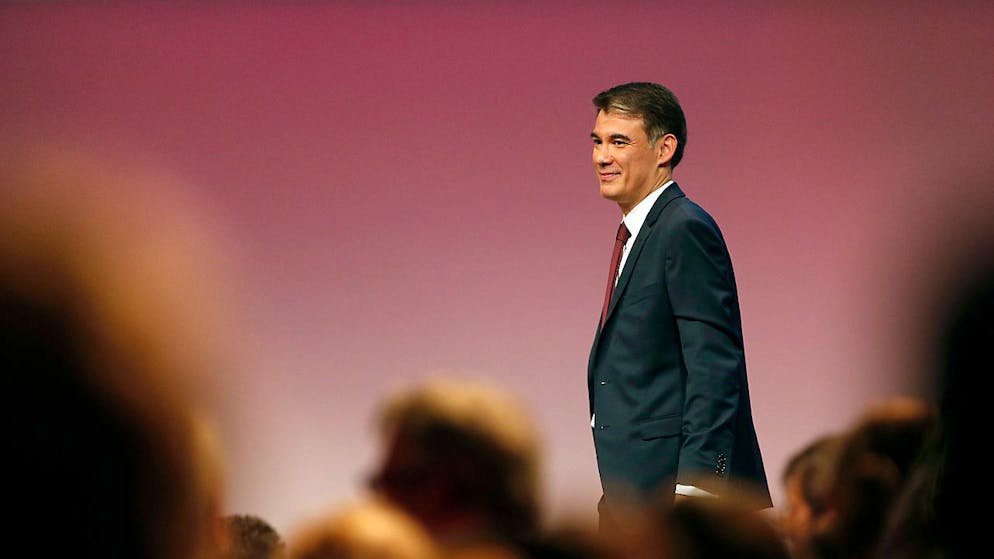 Sous les acclamations du 79e Congrès du parti, Olivier Faure a été confirmé numéro un samedi matin, après la ratification des résultats du vote tenu jeudi soir (archives).