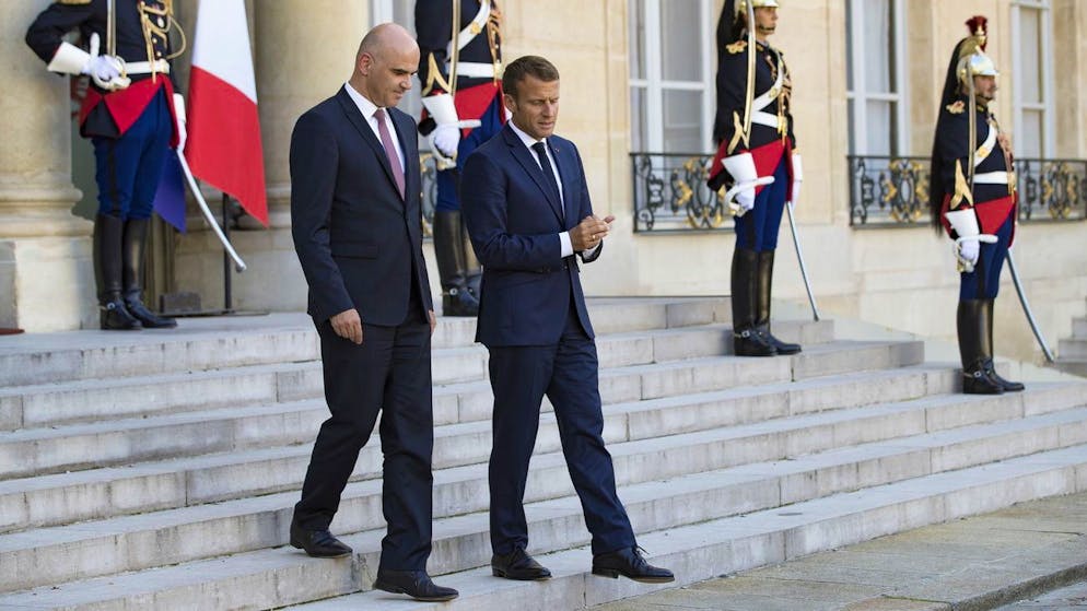 Das letzte Treffen auf der höchsten Ebene: Im September 2018 besuchte Alain Berset als Schweizer Bundespräsident seinen französischen Kollegen.