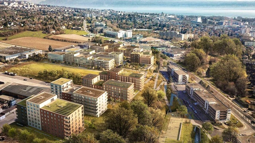 A Crissier près de Lausanne, une société immobilière zurichoise dispose d'une zone de développement d'environ 67'000 m2. Le nouveau quartier y verra le jour avec une utilisation mixte de logements, de locaux professionnels, de services de proximité et d'espaces de verdure et de loisirs,