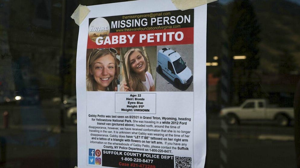 Vermisstenanzeige für die mittlerweile tot aufgefundene Gabby Petito.