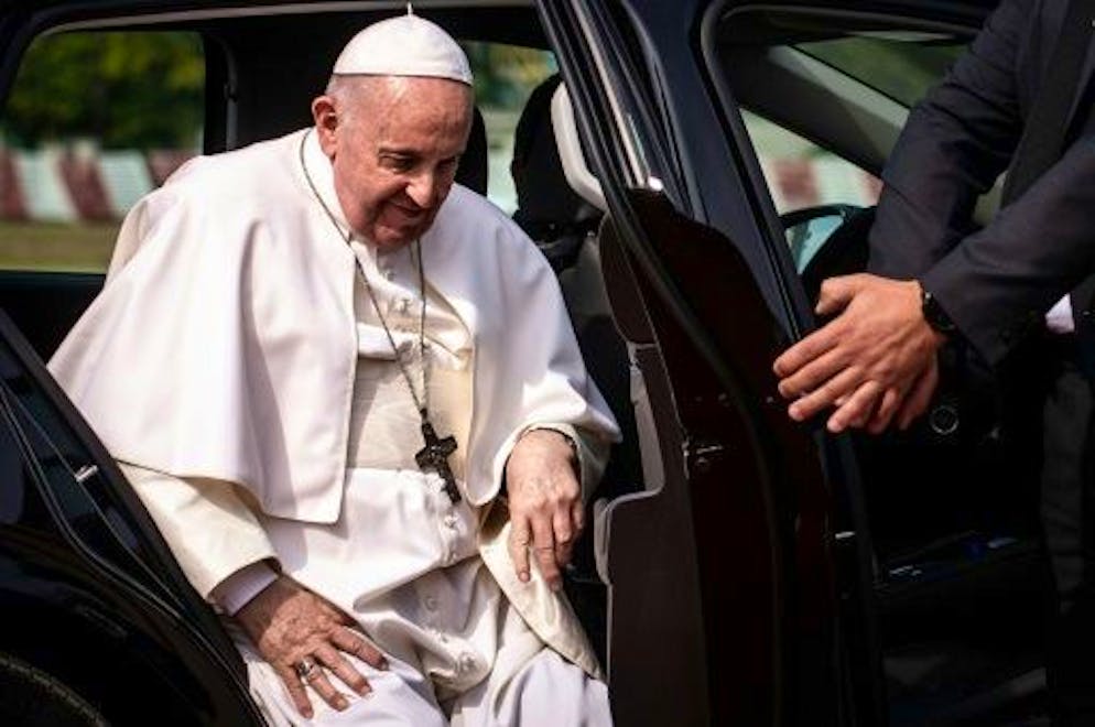 Le pape François lors de sa visite officielle en Slovaquie, le 15 septembre 2021