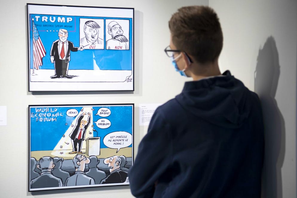 Les visiteurs pourront notamment rencontrer la dessinatrice Bénédicte, dont deux dessins sont visibles sur cette photo. (archives)
