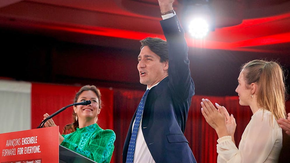Le premier ministre Justin Trudeau a remporté les élections, sans toutefois parvenir à reconquérir la majorité.